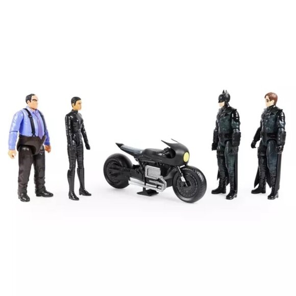 DC Comics The Batman Batcycle With 4 Figures - Picture 2 of 5